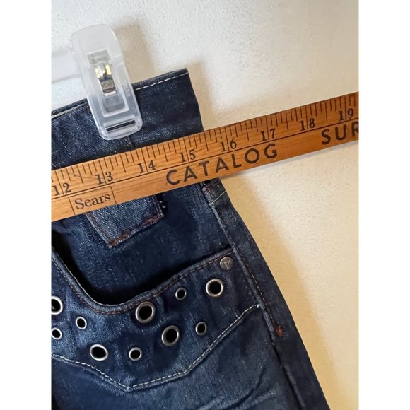 GS 115 Blue Jeans Mens Size 30 Straight Leg Relaxed Grommet Pockets - Picture 3 of 12